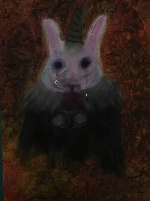 角のあるウサギ
