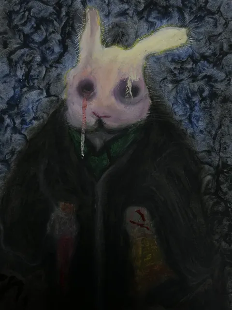青い夜のウサギ