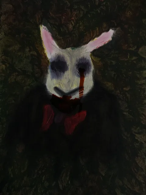 暗がりのウサギ