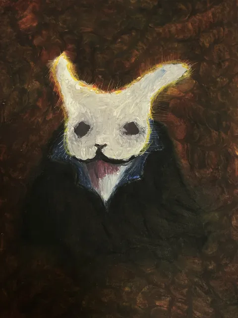 笑うウサギ